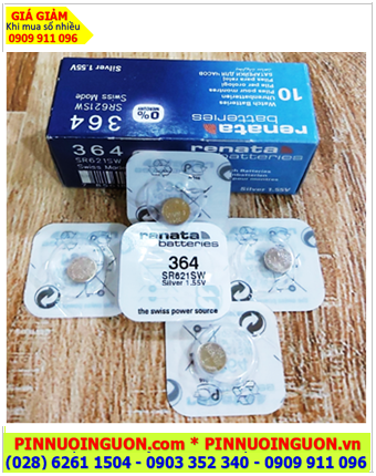 Renata 364 _Pin SR621SW, Pin đồng hồ 1.55v Silver OXide Renata 364 _Pin SR621SW